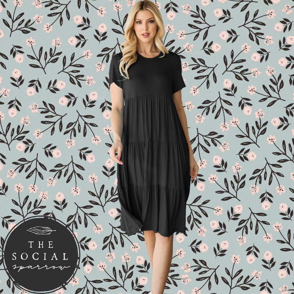 Black Tiered Dress